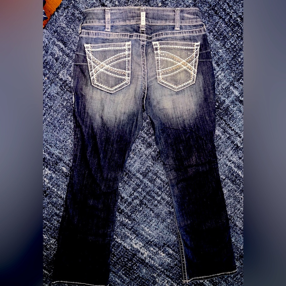 Ariat Women's R.E.A.L Mid Rise Stretch Entwined Boot Cut Jeans